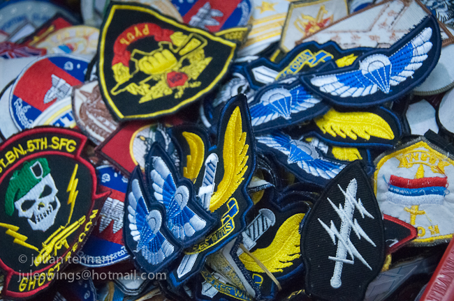 A selection of fake patches found at the Dan Sinh "War Surplus"