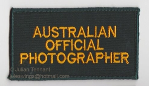 Australian War Memorial Official War Photographer patch worn by