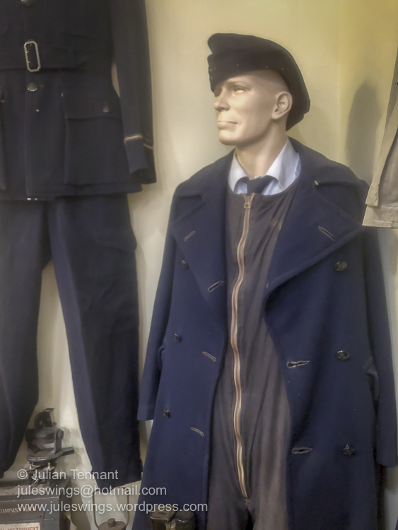 World War 2 period RAAF winter greatcoat belonging to WJ (Bill) Allen who served in the Battle of Britain as an Air Gunner and finished his war service in 1945 with the rank of Flight Lieutenant. Photo: Julian Tennant