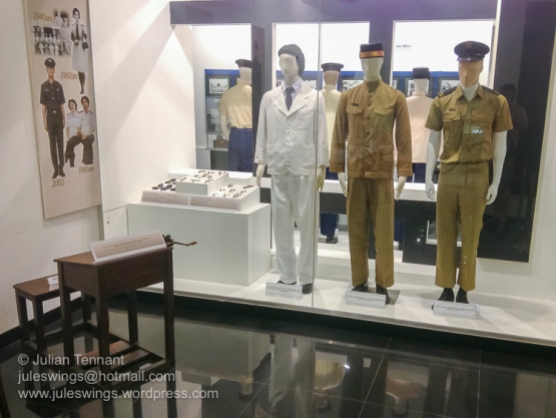 Royal Malaysian Customs Department Museum. Uniforms worn by Customs Department officials.