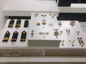 Royal Malaysian Customs Department Museum. Rank and identifying insignia worn by Customs Department officials.