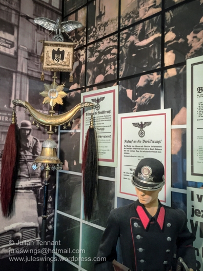 Exhibit of items relating to the German occupation of Czechoslovakia in 1938 at the Czech Army Museum Žižkov