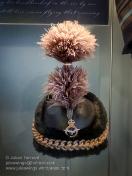 Royal Australian Air Force Busby used by Air Marshal Sir Richard Williams, Chief of the Air Staff, on ceremonial uniforms for State and Royal occasions during the 1920's and 30's. An unpopular form of head-dress, the Busby ceased to be worn by the time of the outbreak of WW2. Photo: Julian Tennant