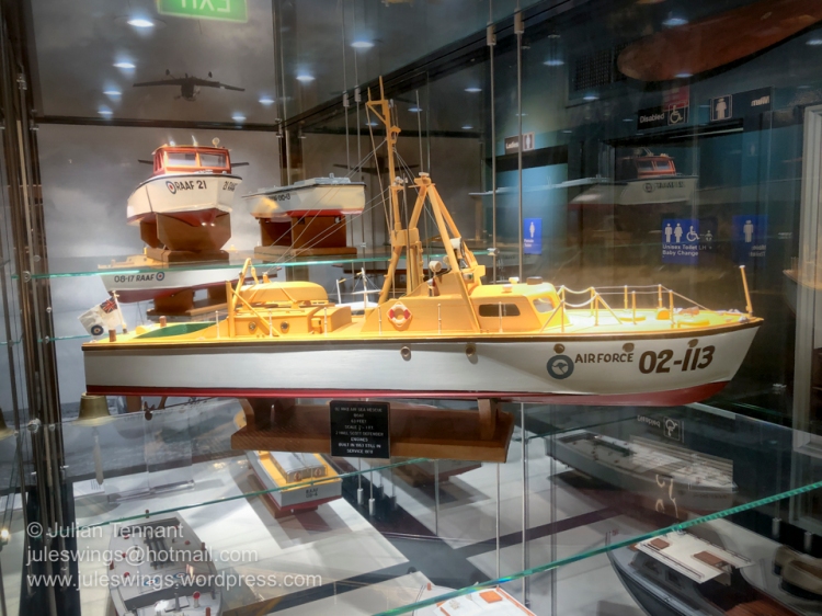 Model of the Mk II Air Sea Rescue boat used by the RAAF Maritime Section. These watercraft were built in 1953 and still used in the late 1970's. Photo: Julian Tennant