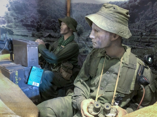 Vietnam gun pit diorama in the Post 1945 gallery at the Army Museum of Western Australia. Photo: Julian Tennant