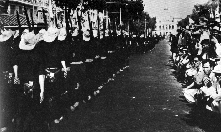 Cao Dai troops integrate 13 Feb 1955