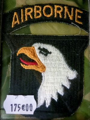 US 101st Airborne patch for sale in the 'Paratrooper' shop. Photo: Julian Tennant