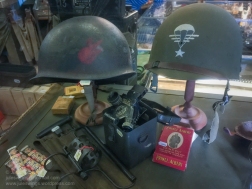 A selection of Allied items for sale in the 'Paratrooper' shop at the Dead Man's Corner Museum. Photo: Julian Tennant