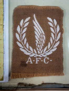 A very unusual A.F.C. insignia in the First World War section. Photo: Julian Tennant