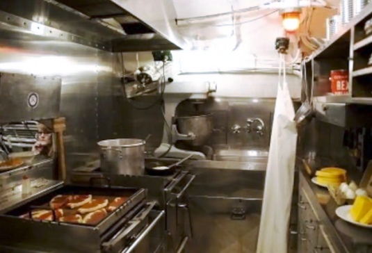 USS Cobia's Crew's Galley. Photo: Courtesy of the Wisconsin Maritime Museum