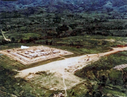 Aerial view of Dak Seang Special Forces Camp before the siege of April 1970.