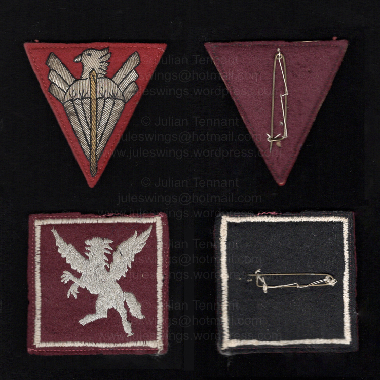 An unidentified French Indochina or 1950’s period Airborne unit badge.